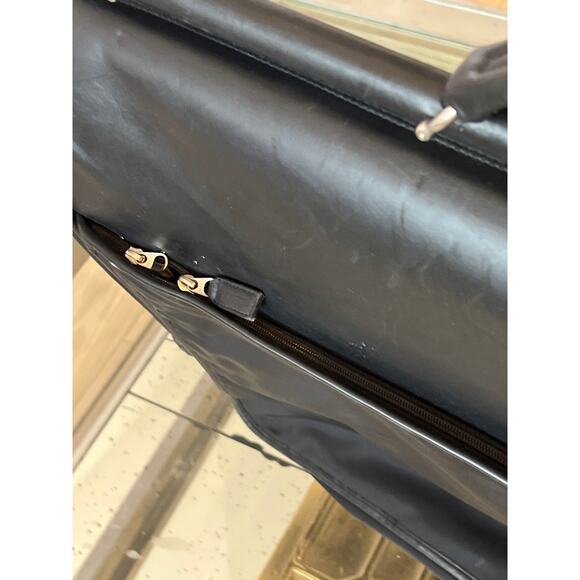 RARE Vintage Coach Garmet Bag Leather Trim Lots of Pockets - Picture 5 of 16